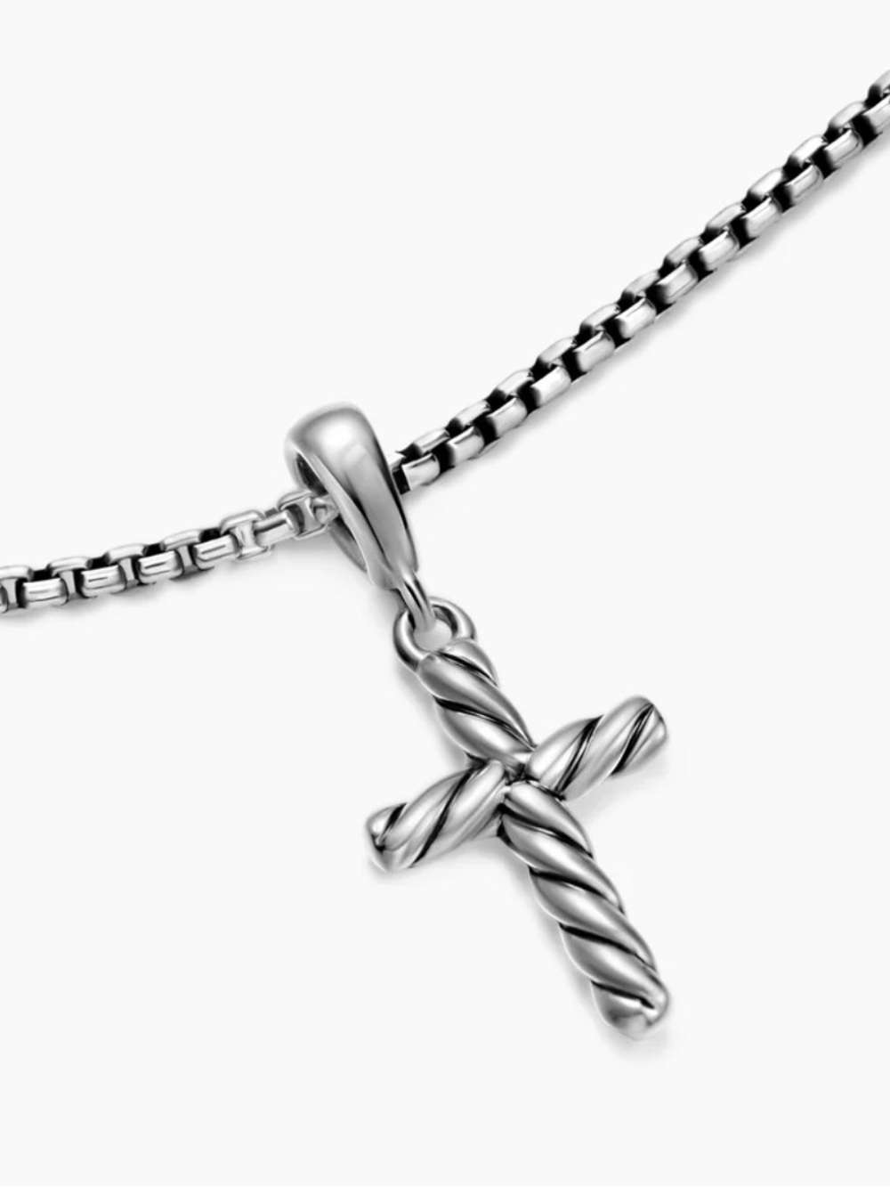 David Yurman Cable Cross Pendant Necklace